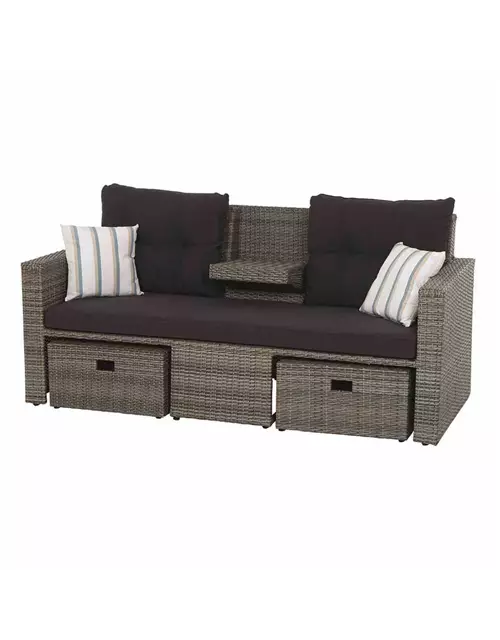 Siena Garden Barrios Loungeset 3tlg. Geflecht/Polyester