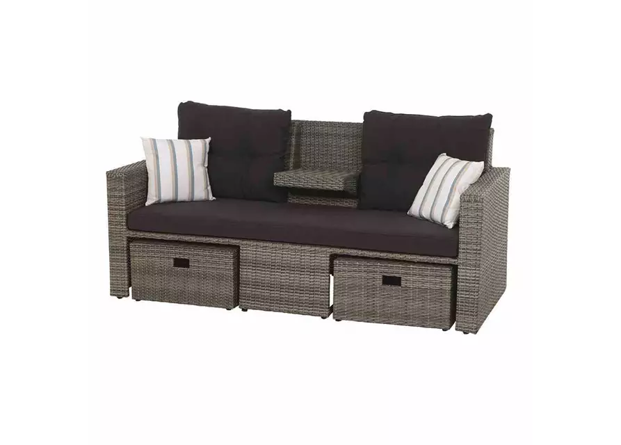 Siena Garden Barrios Loungeset 3tlg. Geflecht/Polyester