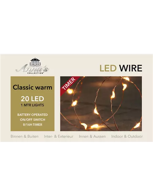 LED WIRE KUPFERDRAHT 20Lights 1M LED CLASSICWARM