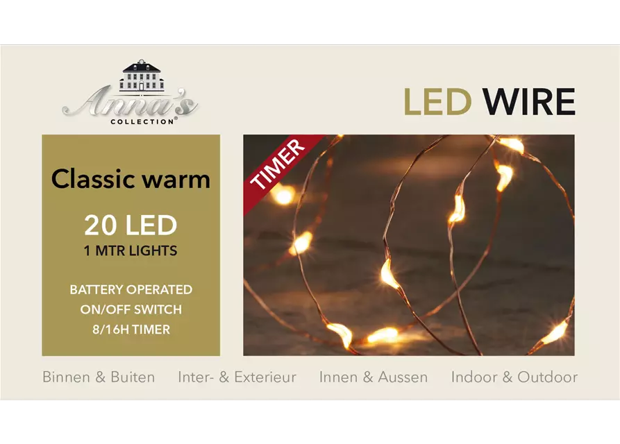 LED WIRE KUPFERDRAHT 20Lights 1M LED CLASSICWARM