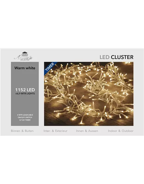 CLUSTER LIGHTS 1152LIGHTS 6,9M LED WARM WEISS