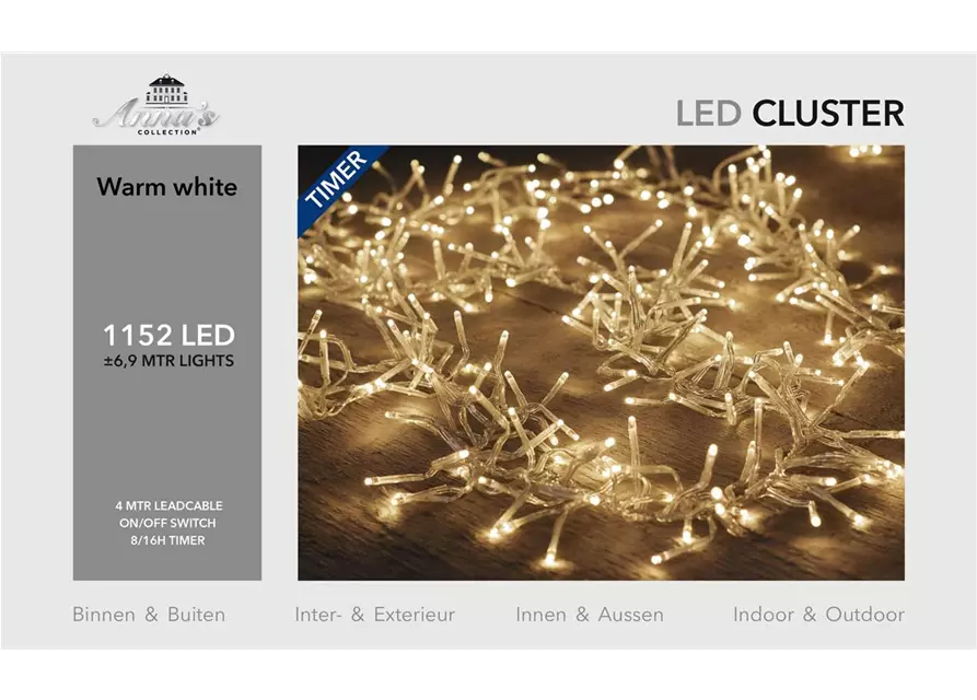 CLUSTER LIGHTS 1152LIGHTS 6,9M LED WARM WEISS