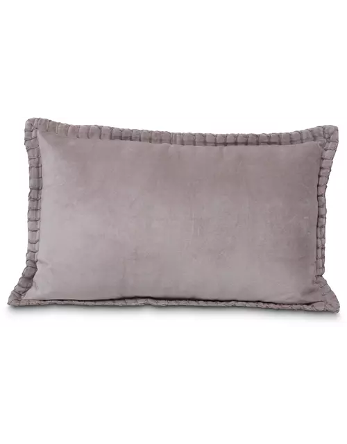 fleur ami MADELEINE - Cotton Velvet Enzyme Wash Blanket Stitch Border Cushion