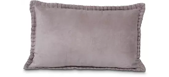 fleur ami MADELEINE - Cotton Velvet Enzyme Wash Blanket Stitch Border Cushion