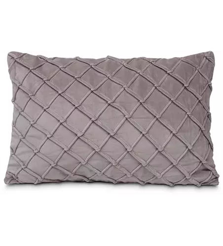 fleur ami MADELEINE - Ribbed Cotton Velvet Diamond Pattern Pillow