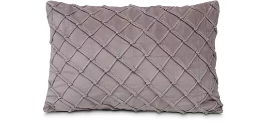 fleur ami MADELEINE - Ribbed Cotton Velvet Diamond Pattern Pillow