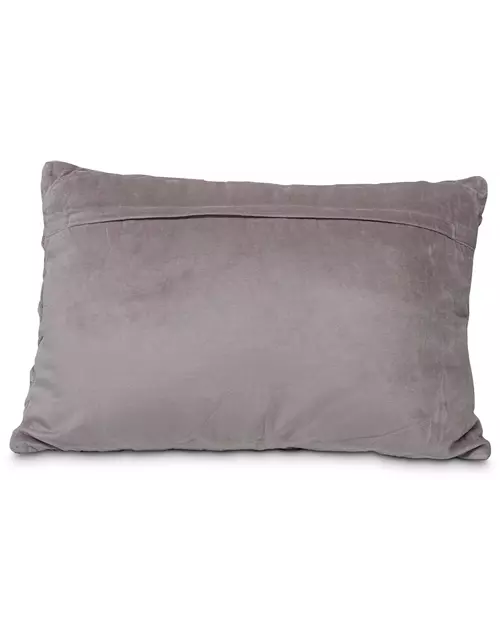 fleur ami MADELEINE - Ribbed Cotton Velvet Diamond Pattern Pillow