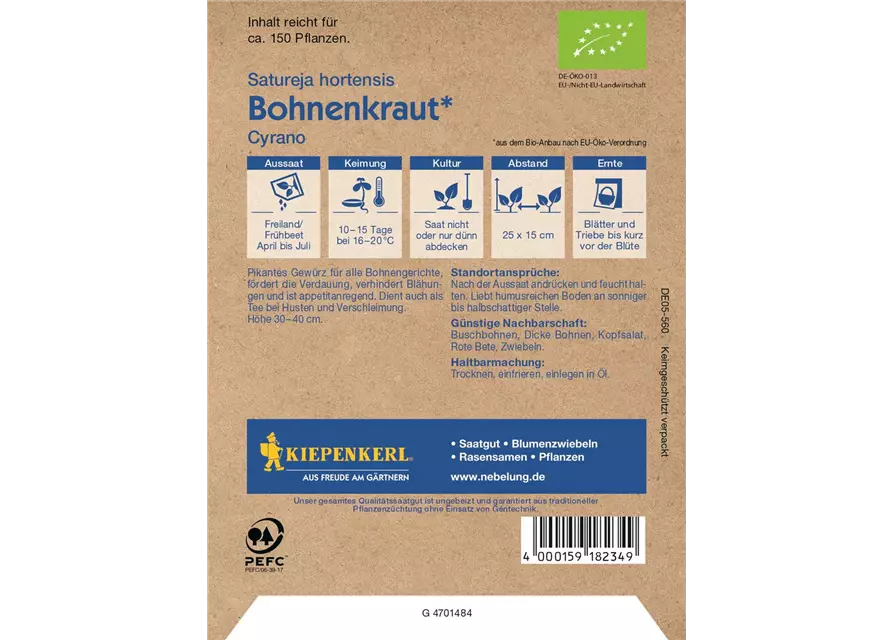 BIO Bohnenkraut Cyrano