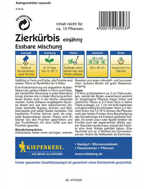 Zierkürbis Essbarer Mix