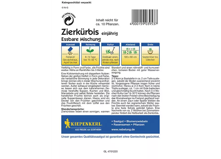 Zierkürbis Essbarer Mix