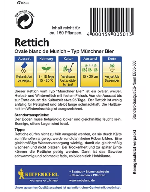 Rettich Münchner Bier