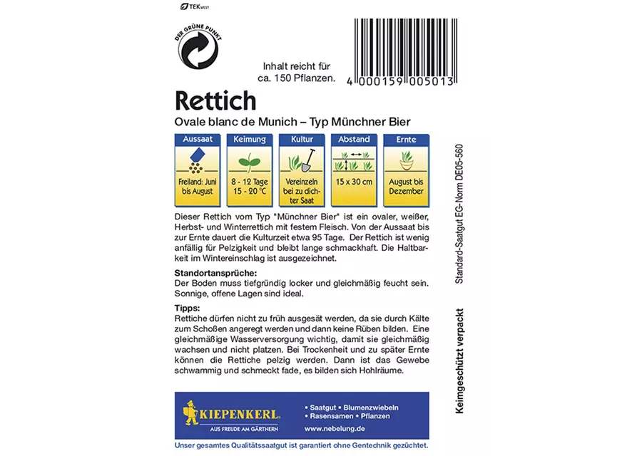 Rettich Münchner Bier