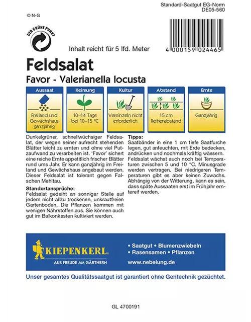 Feldsalat Favor Saatband