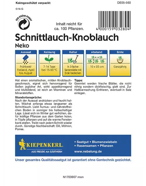 Schnitt-Knoblauch Neko