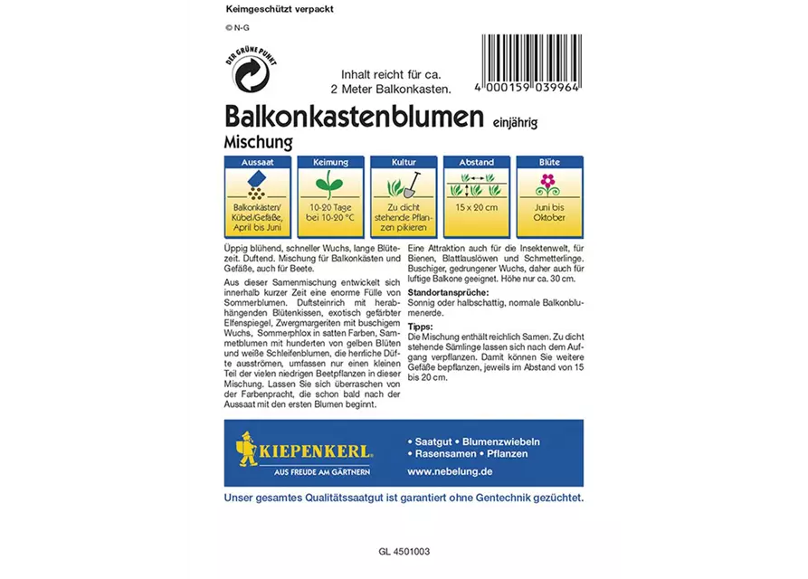 Balkonkastenblumen-Mix