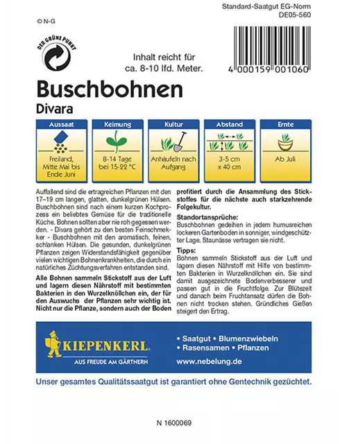 Buschbohnen Divara