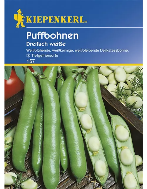 Puffbohnen Dreif. weiße