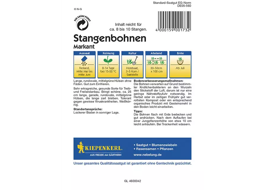 Stangenbohnen Markant