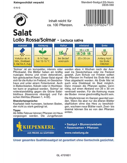 Salat Lollo Rossa Solmar