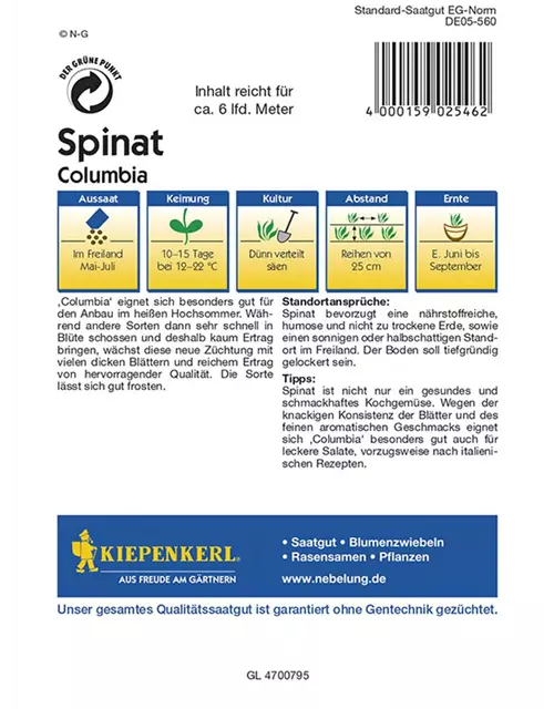 Spinat Columbia