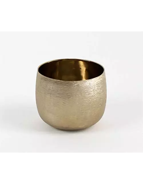 Übertopf, soft-gold, aluminium