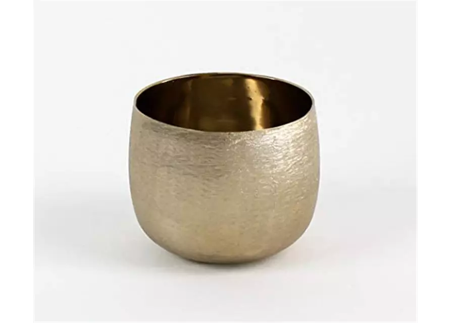 Übertopf, soft-gold, aluminium