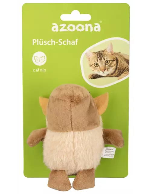 Azoona Katzenspielzeug Plüsch-Schaf