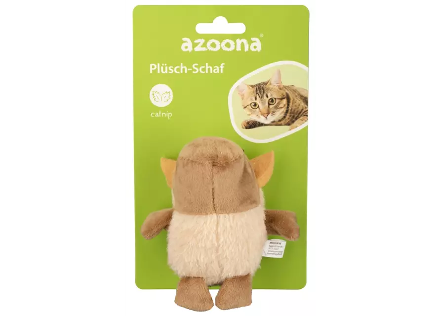 Azoona Katzenspielzeug Plüsch-Schaf