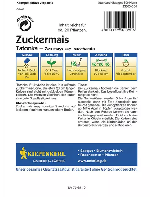 Zuckermais Tatonka