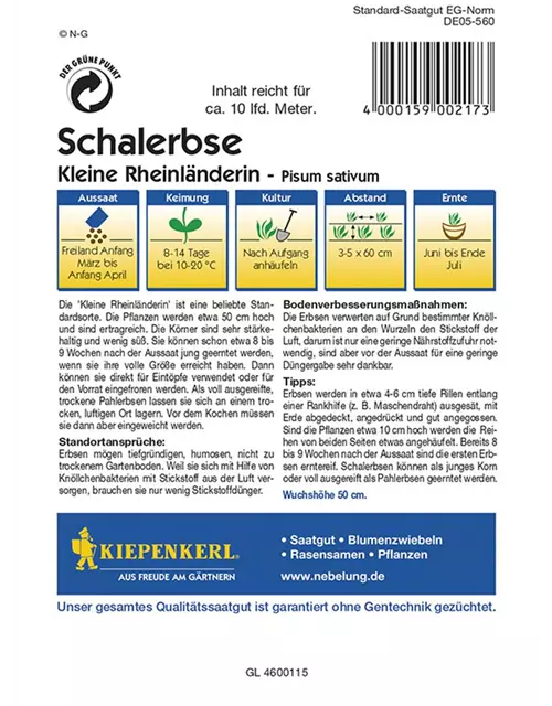 Schalerbsen Kl.Rheinl.