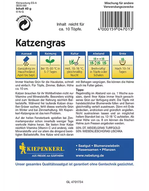 Katzengras Saatscheibe