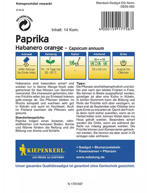 Paprika Habanero orange