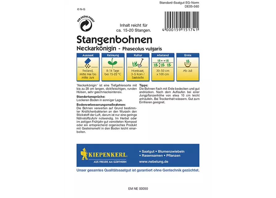 Stangenbohne Neckarkönigin