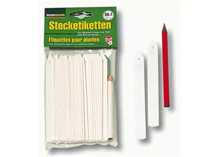 Stecketiketten 50 Stk. + 1 Stift