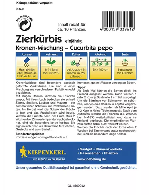 Zierkürbis Kronen Mix