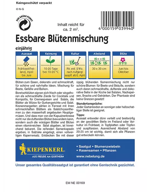 Essbare Blütenmischung