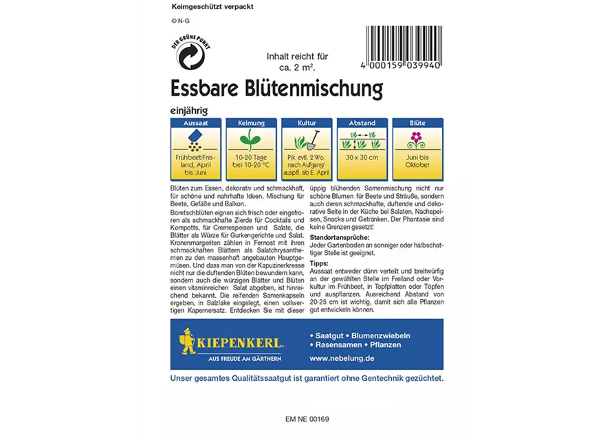 Essbare Blütenmischung