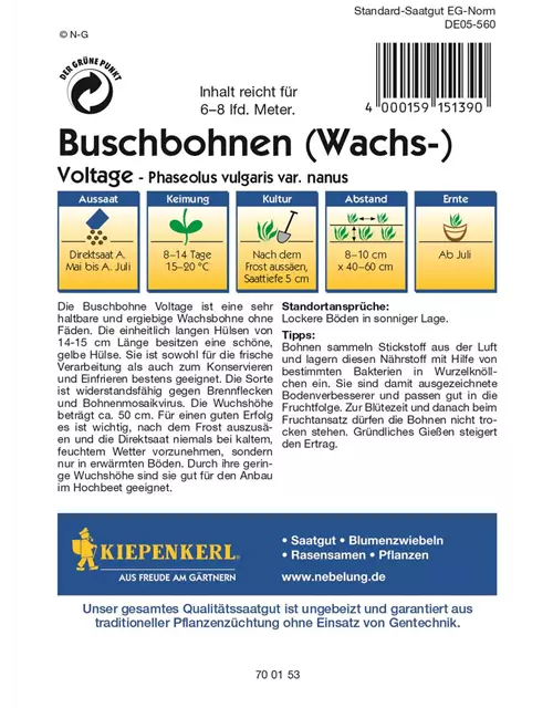 Buschbohne Voltage