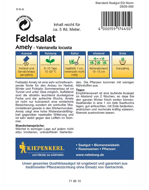 Feldsalat Saatband Amely