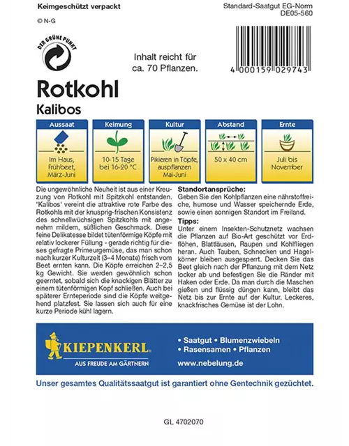 Rotkohl Kalibos