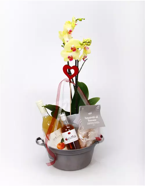 Orchideen-Schale mit fruchtigem Schwips