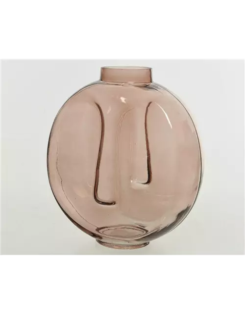 Vase aus Glas 'Round face'