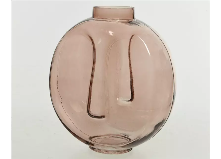 Vase aus Glas 'Round face'