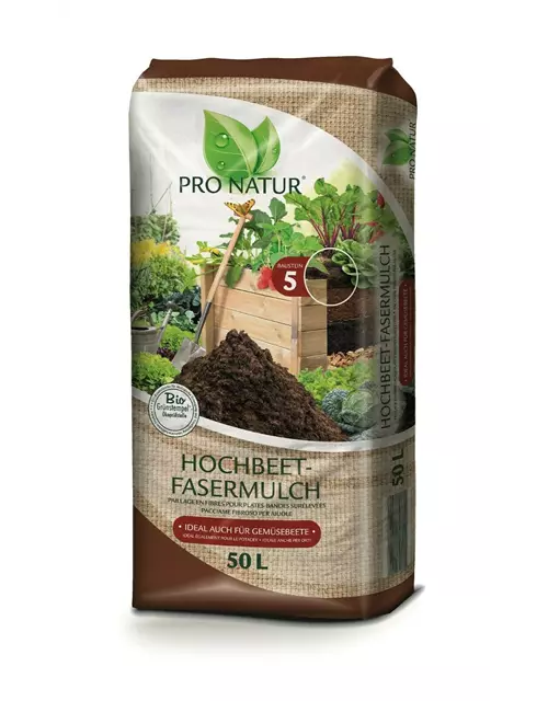 Hochbeet Fasermulch, 50 L