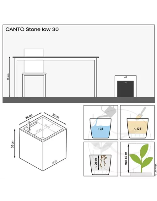 LECHUZA CANTO Stone 30 low