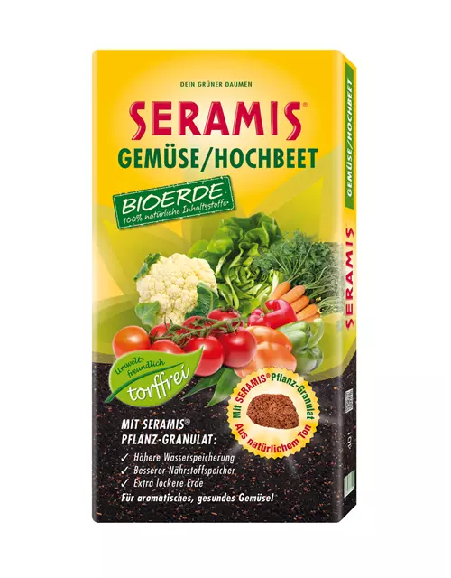 Seramis Gemüse / Hochbeet Bioerde ohne Torf 40 l