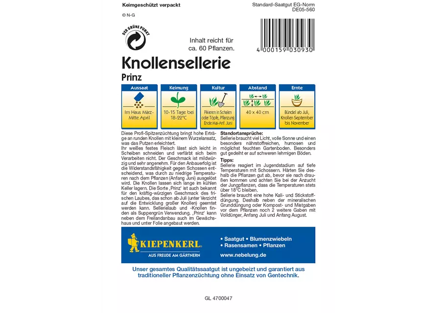 Knollensellerie 'Prinz'