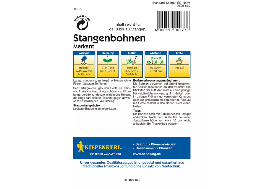 Stangenbohne 'Markant'