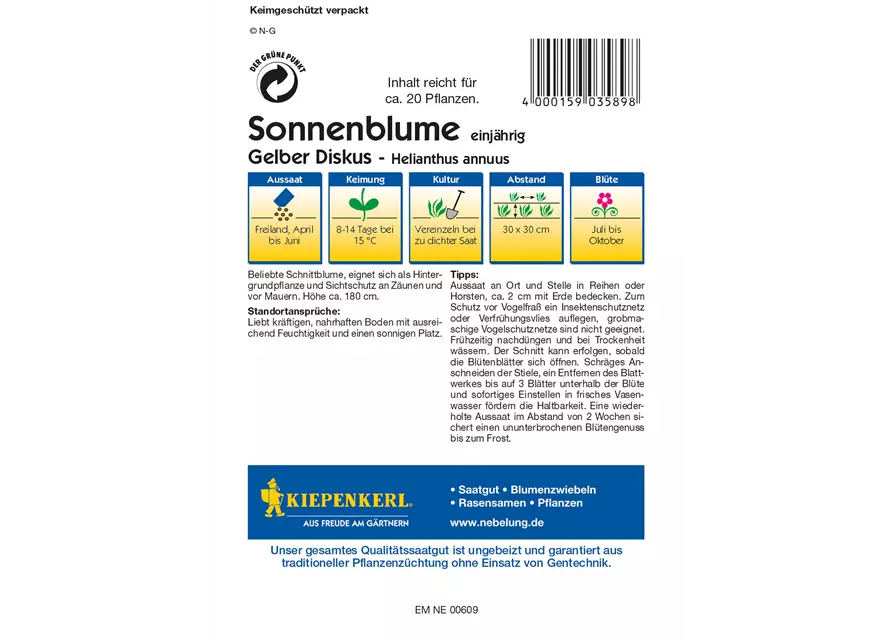 Sonnenblume 'Gelber Diskus'