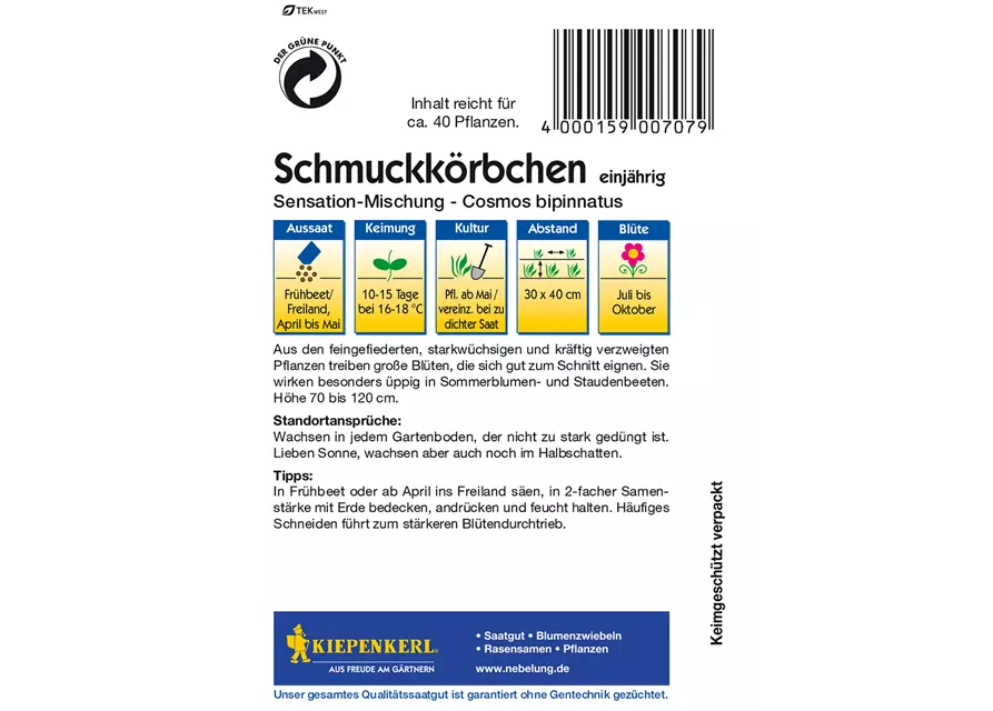 Fiederblättriges Schmuckkörbchen